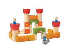 Set de blocuri de constructie din lemn - castel